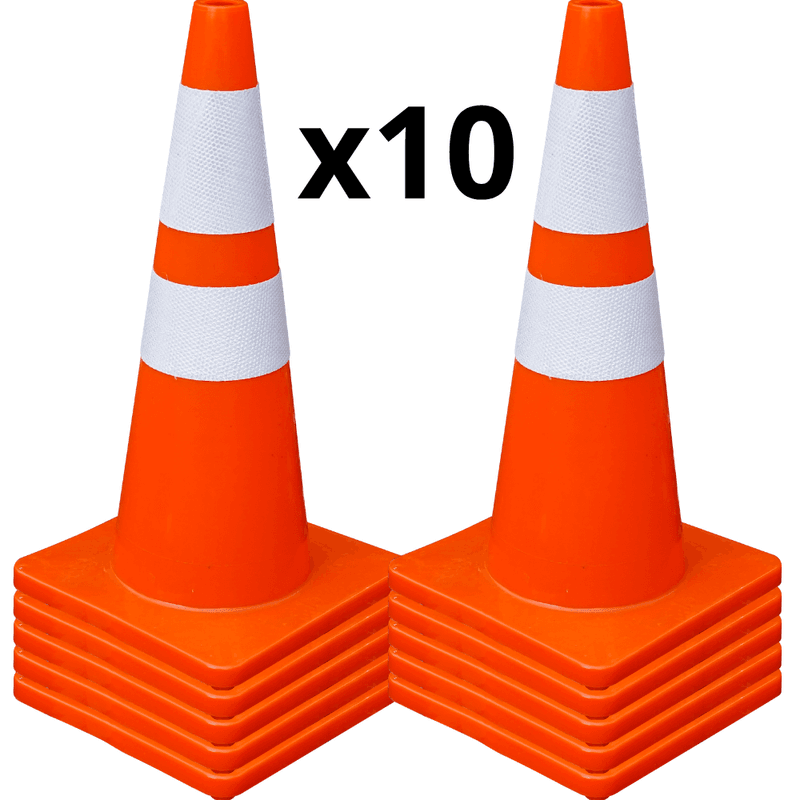 Trafikkjegle 70cm - 10 pakning